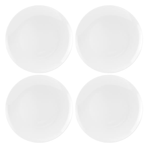 Royal Worcester Serendipity White Set of 4 Coupe Plates 27cm