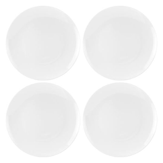 Royal Worcester Serendipity White Set of 4 Coupe Plates 27cm