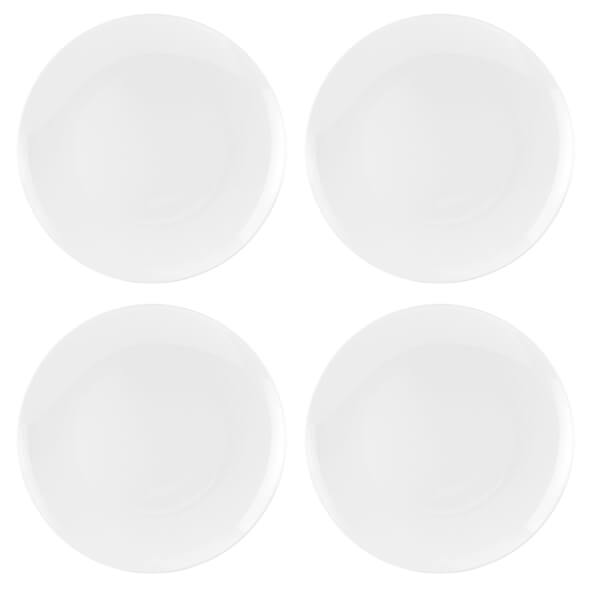 Royal Worcester Serendipity White Set of 4 Coupe Plates 20cm