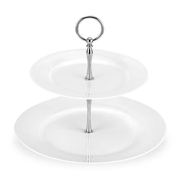 Royal Worcester Serendipity White 2-Tier Cake Stand
