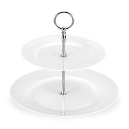 Royal Worcester Serendipity White 2-Tier Cake Stand