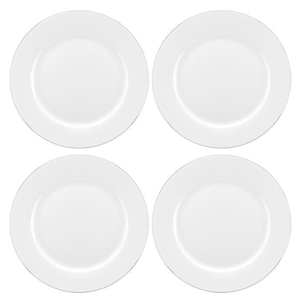 Royal Worcester Serendipity Platinum Set of 4 Dinner Plates