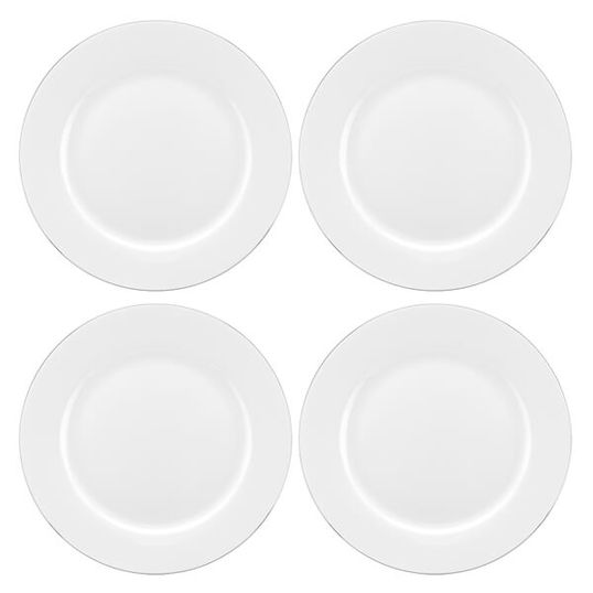 Royal Worcester Serendipity Platinum Set of 4 Dinner Plates