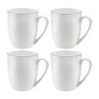 Royal Worcester Serendipity Platinum Set of 4 Barrel Shape Mugs