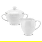 Royal Worcester Serendipity Platinum Sugar and Cream Set