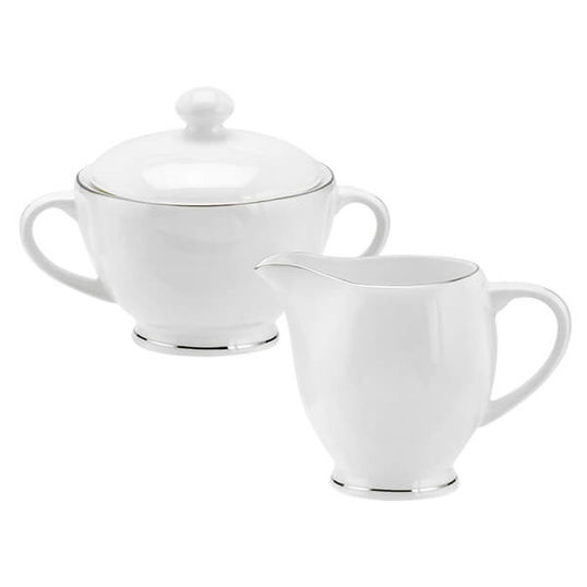 Royal Worcester Serendipity Platinum Sugar and Cream Set