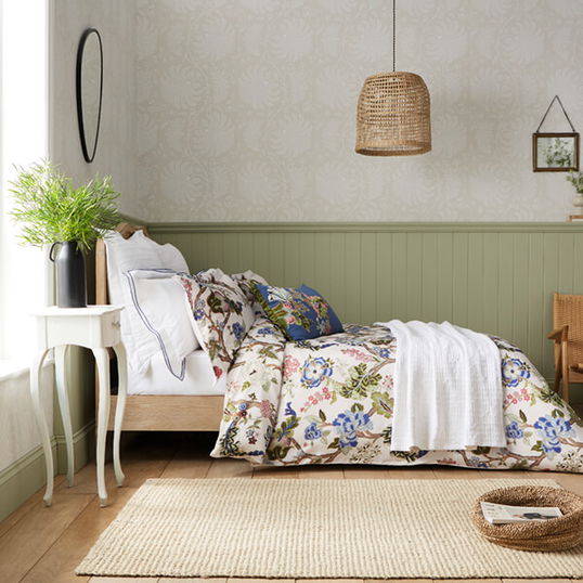 Sanderson Fusang Tree Duvet Cover King Size Peacock Blue