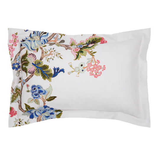 Sanderson Fusang Tree Oxford Pillowcase Peacock Blue