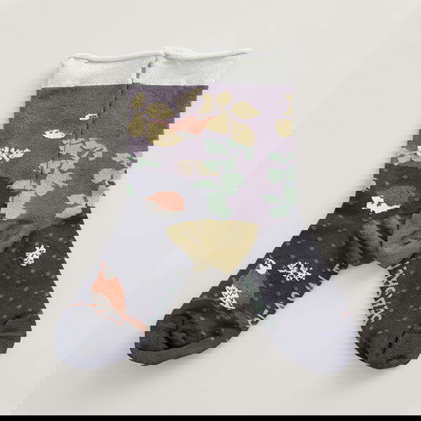 Seasalt Snowy Scenes Socks Winter Harmony Coal Size 4-7