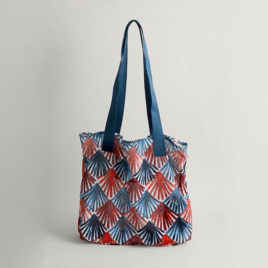Seasalt Endellion Tote Scallop Fans Chalk