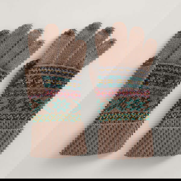 Seasalt Mens Very Clever Gloves Mizzon Monoprint Multi