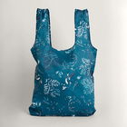 Seasalt Recycled Foldaway Shopper Drifting Seaweed Dark Eden