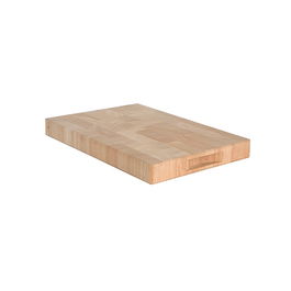 T&G Hevea End Grain Medium Rectangular Chopping Board With Finger Grooves