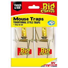 The Big Cheese Wooden Mouse Trap Pack Of 4