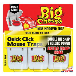 The Big Cheese Quick Click Mouse Traps Pack Of 3