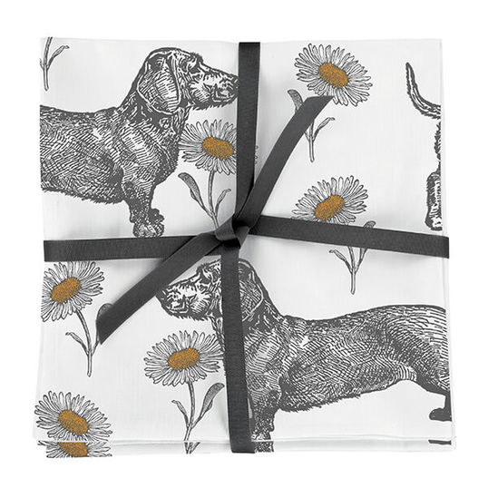 Thornback & Peel Dog & Daisy Set of 4 Napkins