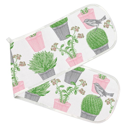 Thornback & Peel Cactus & Bird Double Oven Glove