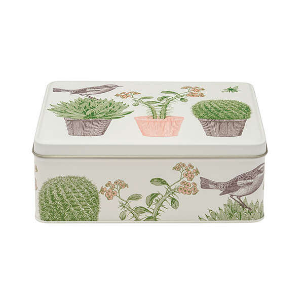 Thornback & Peel Cactus & Bird Deep Rectangular Tin
