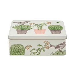 Thornback & Peel Cactus & Bird Deep Rectangular Tin