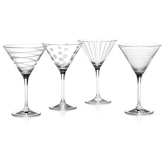 Mikasa Cheers Set Of 4 Martini Glasses