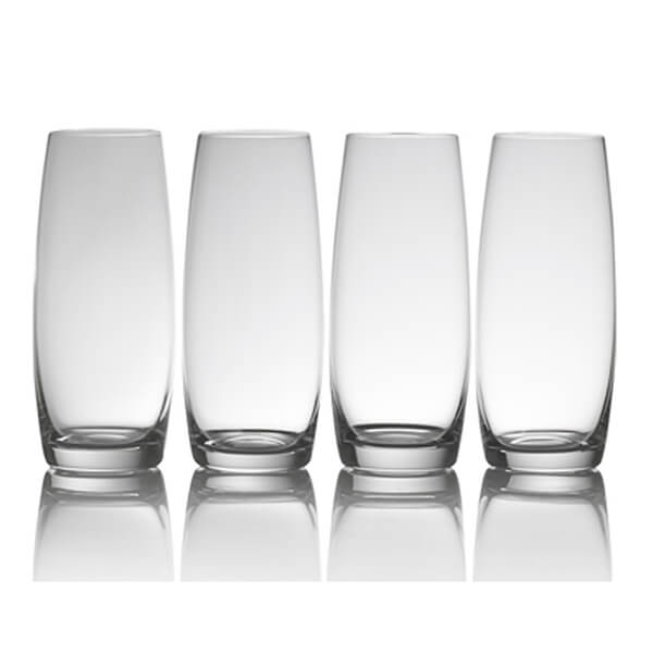Mikasa Julie Set Of 4 9oz Stemless Flute Glasses