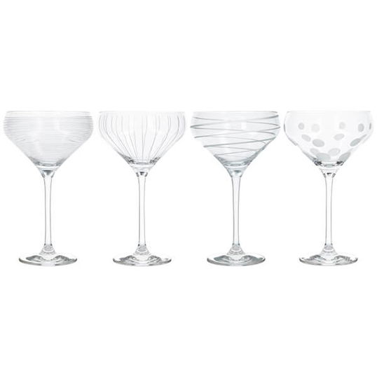 Mikasa Cheers Set Of 4 Champagne Saucers