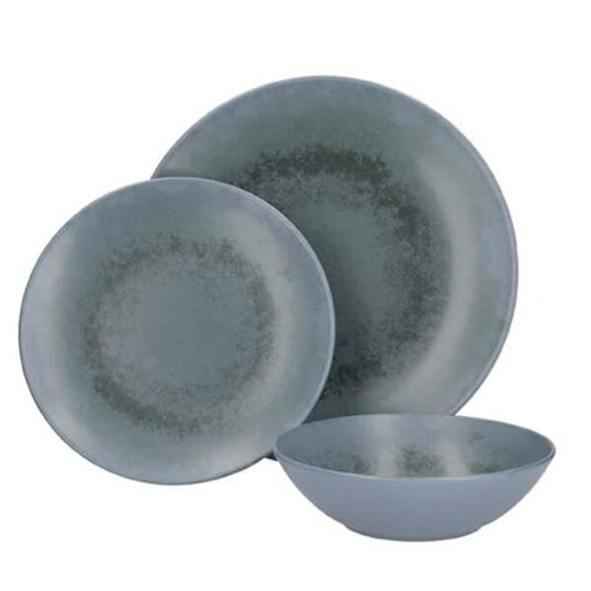 Mikasa Reactive Blue 12 Piece Stoneware Dinnerware Set