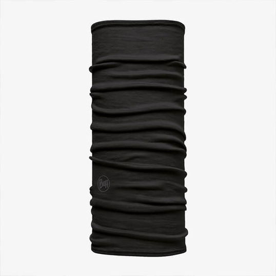Buff Solid Black Kids Merino Lightweight Neckwarmer