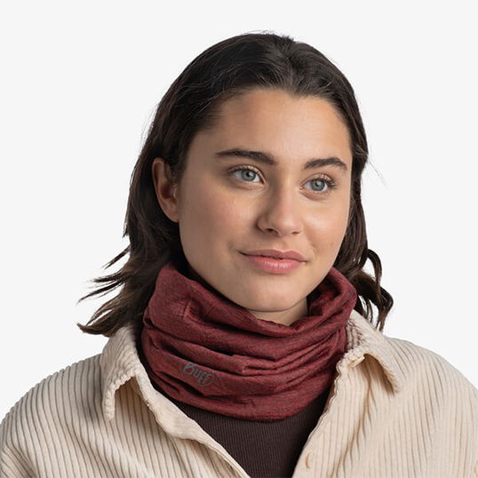 Buff Mars Red Multi Stripe Merino Lightweight Neckwarmer