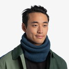 Buff Rutger Steel Blue Knit and Fleece Neckwarmer