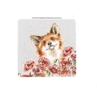 Wrendale Designs Poppy Fields Fox Compact Mirror