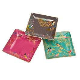 Sara Miller Chelsea Collection Set of Three Square Trinket Dishes