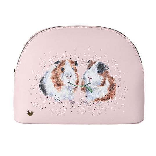 Wrendale Designs Large Guinea Pig Cosmetic Bag - Lettuce be Friends