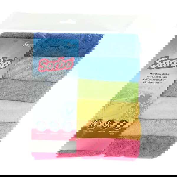 Sorbo 6 Microfibre Cloths 40x40cm