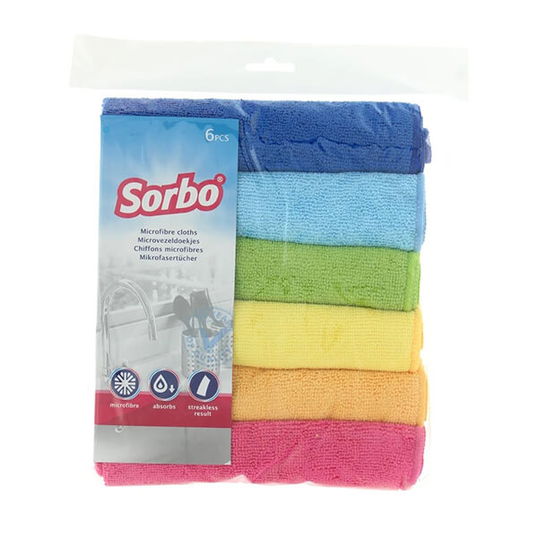 Sorbo 6 Microfibre Cloths 40x40cm