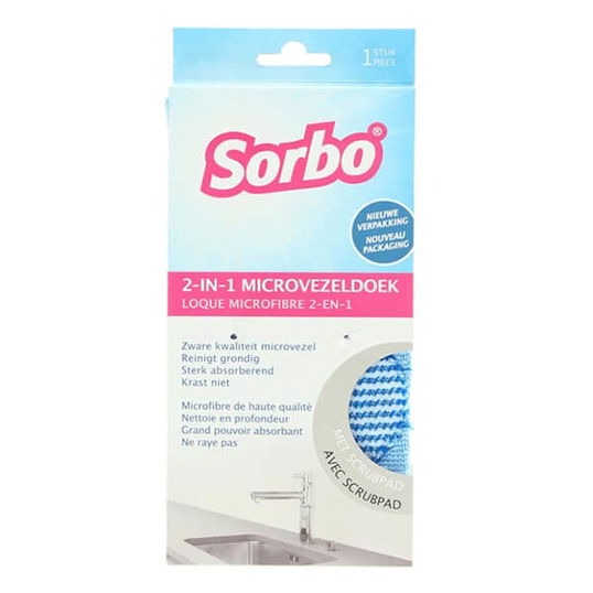Sorbo 2 in 1 Microfibre Kitchen Cloth 32 x 32 cm