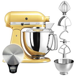 KitchenAid Artisan Mixer 175 Majestic Yellow with Free Gift