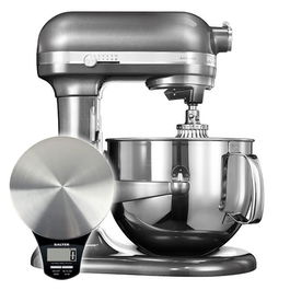 KitchenAid Artisan Medallion Silver 6.9L Bowl Lift Food Mixer with Free Gift