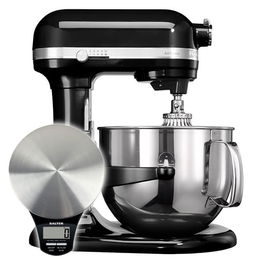 KitchenAid Artisan Onyx Black 6.9L Bowl Lift Food Mixer with Free Gift