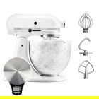 KitchenAid Artisan Mixer 156 White & Whisper Floral Ceramic Bowl with Free Gift