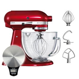 KitchenAid Artisan Mixer 156 Candy Apple with Glass Bowl with Free Gift