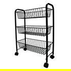 Delfinware Wireware Black 3 Tier Mobile Rack