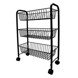 Delfinware Wireware Black 3 Tier Mobile Rack