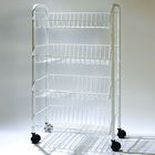 Delfinware Wireware White 4 Tier Mobile Trolley
