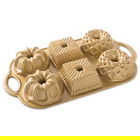 Nordic Ware Geo Bundtlette Pan Gold