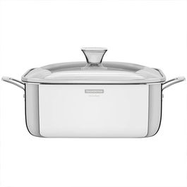 Tramontina Grano 3-ply Stainless Steel Square Roasting Pot with Lid