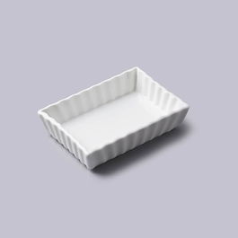 W.M.Bartleet & Sons Rectangular Fluted Flan Dish 11cm
