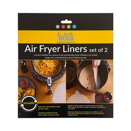 NoStik Reusable Air Fryer Liner Round Set Of 2