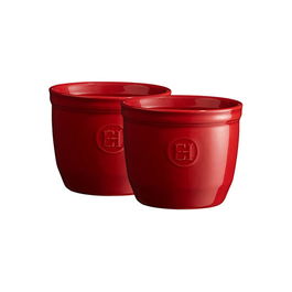 Emile Henry Burgundy No.8 Ramekin Set Of 2