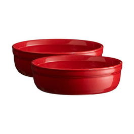 Emile Henry Burgundy Crème Brulee Dish Set Of 2